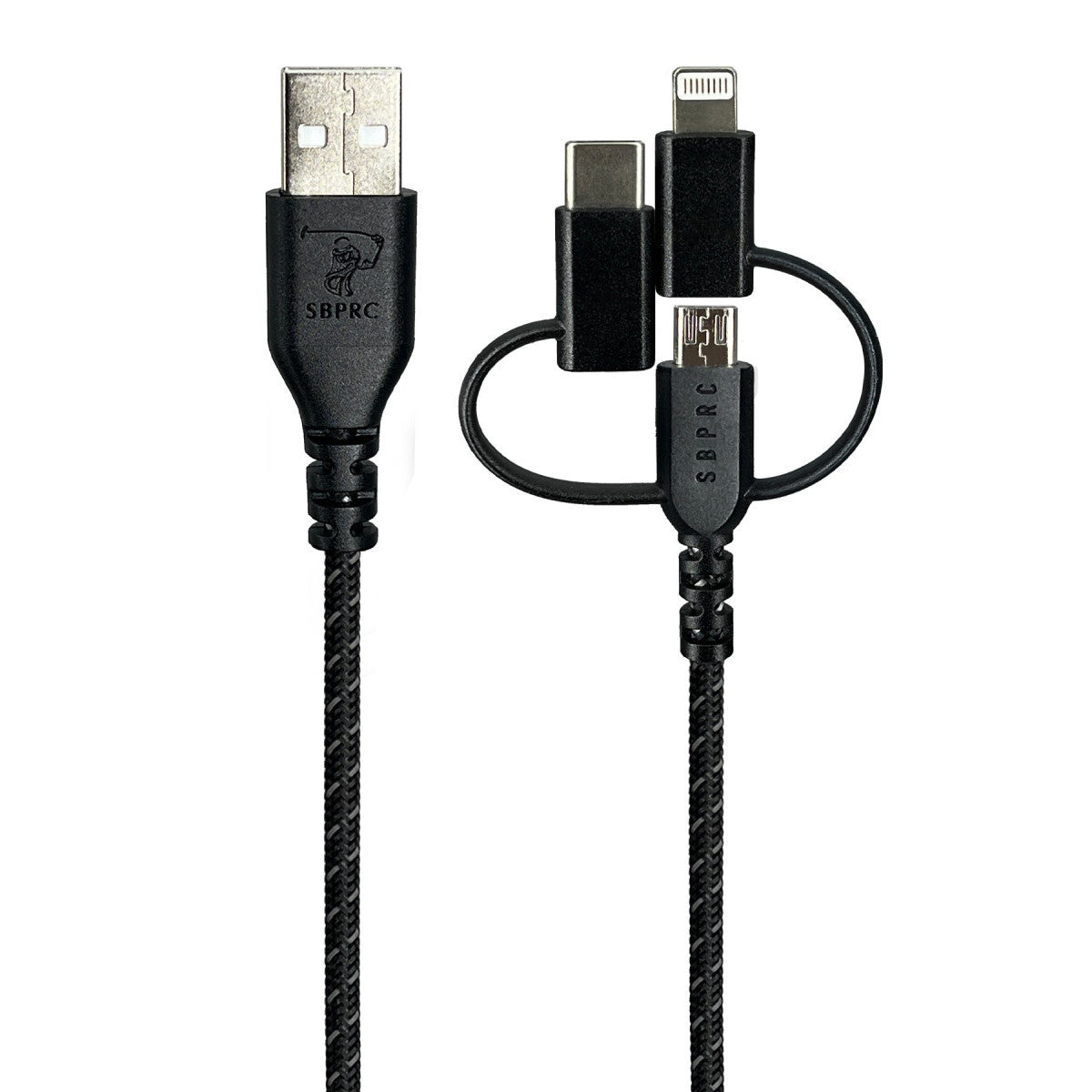 Santa Barbara Polo Racquet Club Basil 3in1 USB to Type-C Lightning ve Micro Çıkışlı Data Şarj Kablosu